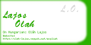 lajos olah business card